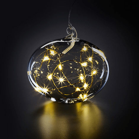 Weihnachtskugel aus Glas - LED Kugel
